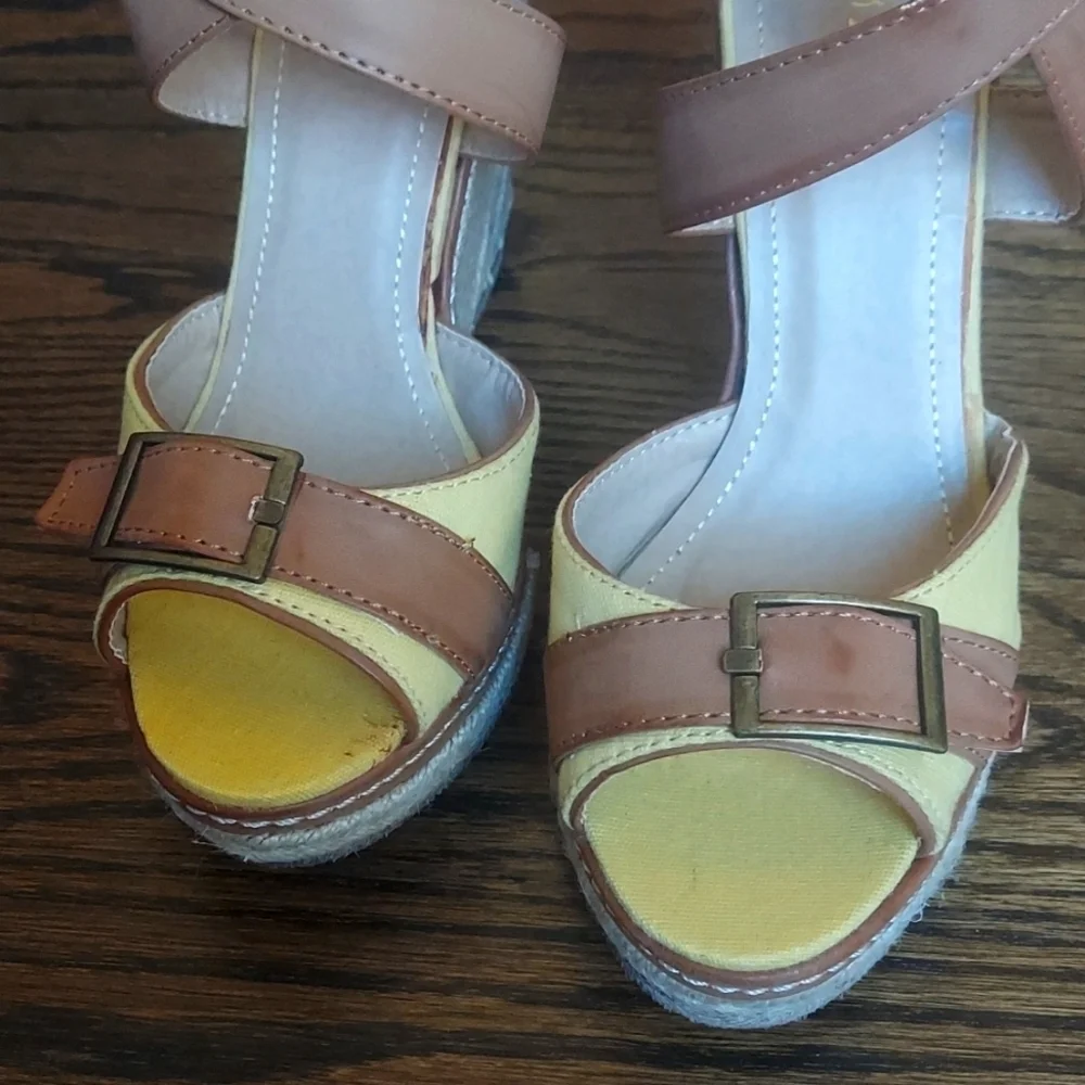 Bamboo Espadrilles - yellow - size 6.5